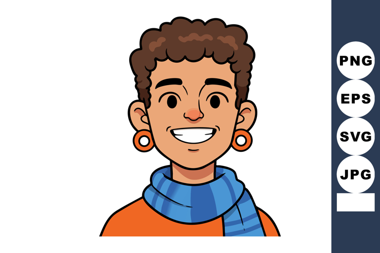 Curly Hair Clipart Image 18