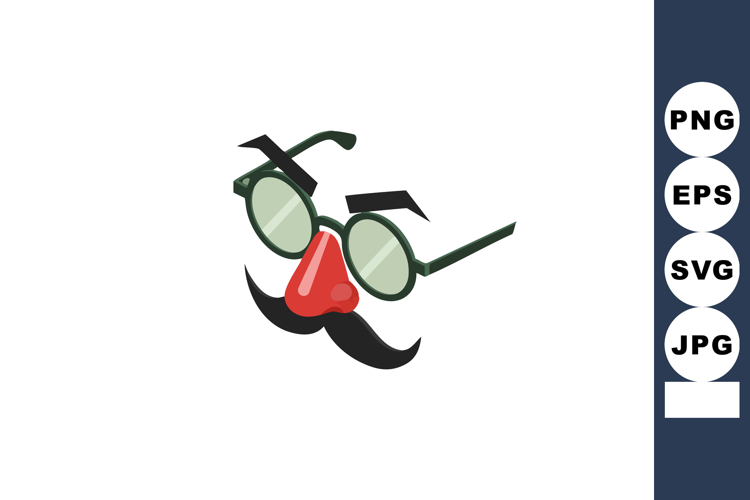 Comical disguise glasses with fake nose mustache and eyebrow example image 1
