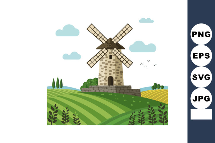Windmill Clipart Image 7