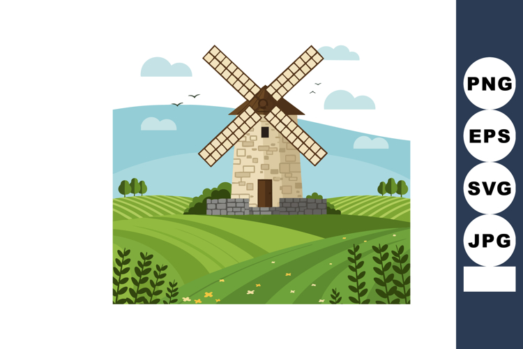 Windmill Clipart Image 6