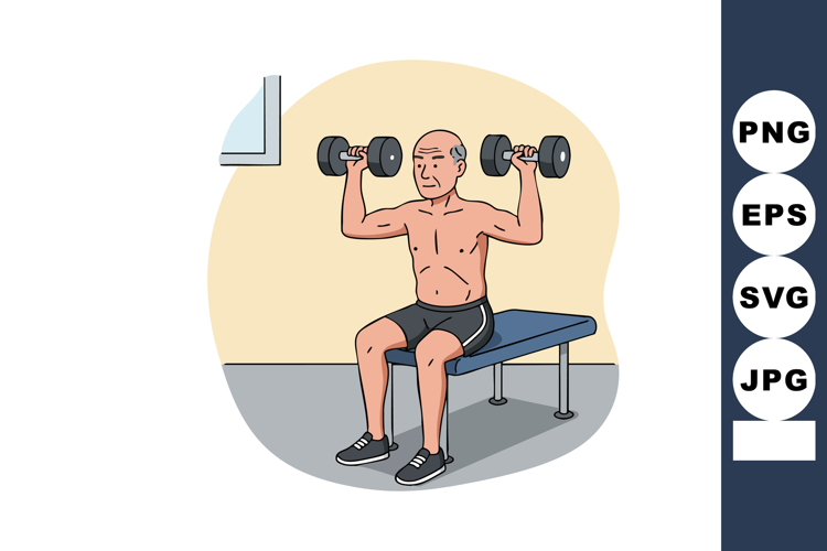 Lifting Weights Clipart Image 8