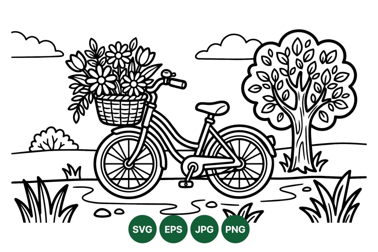 Flower Outline Clipart Image 14