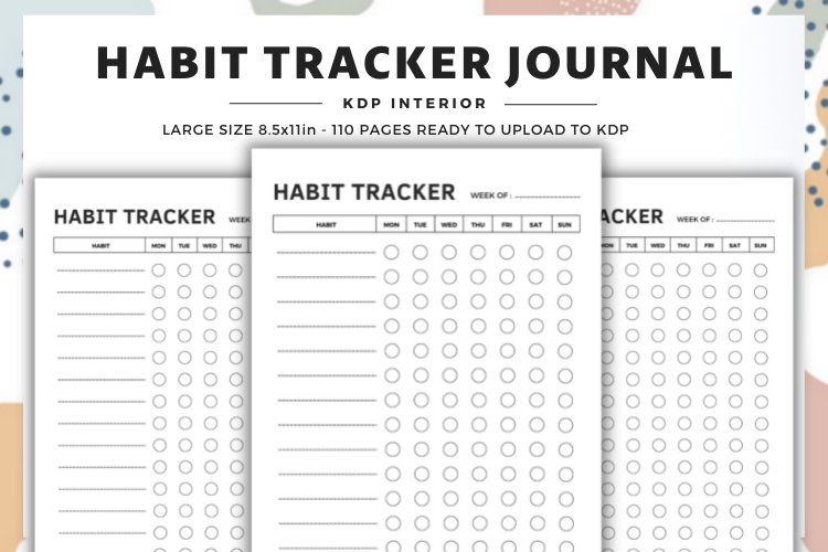 Habit Tracker Interior, Habit Tracker journal
