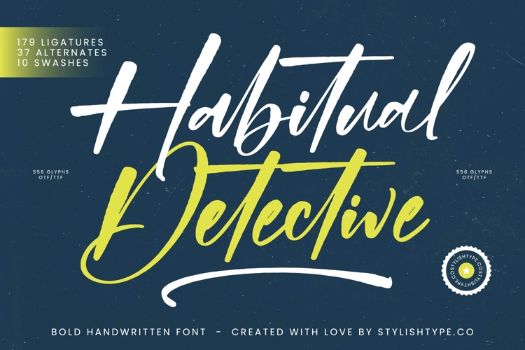 Habitual Detective - Bold Handwritten Font