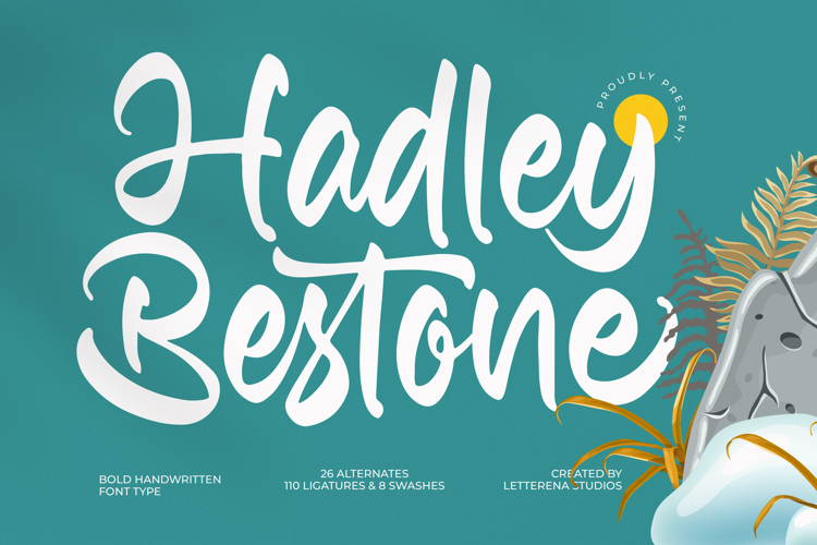 Hadley Bestone Bold Handwritten Font Type
