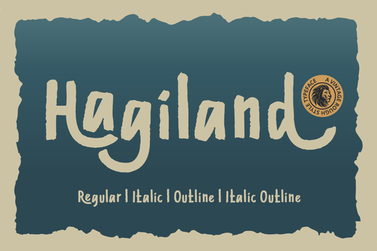 Hagiland - Rugged Retro Font | Web Font