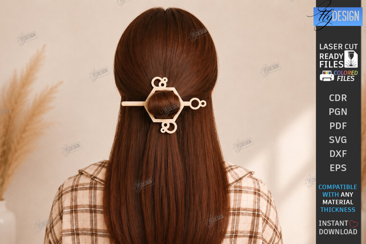 Hair Forks Laser Cut | Wooden Hair Pin | Hair Accessories example image 1