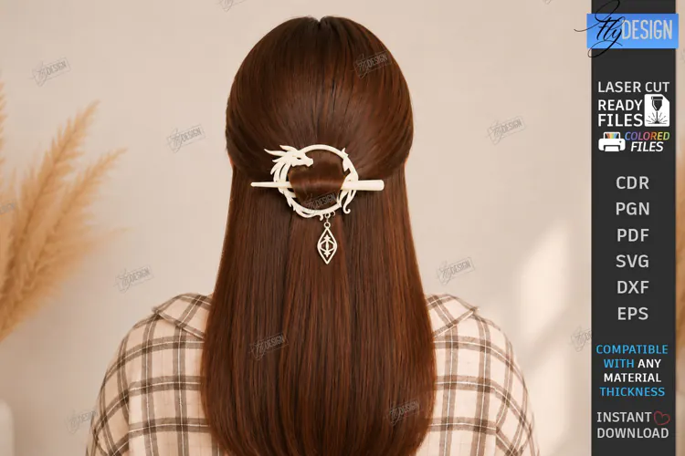 Hair Forks Laser Cut | Wooden Hair Pin | Hair Accessories