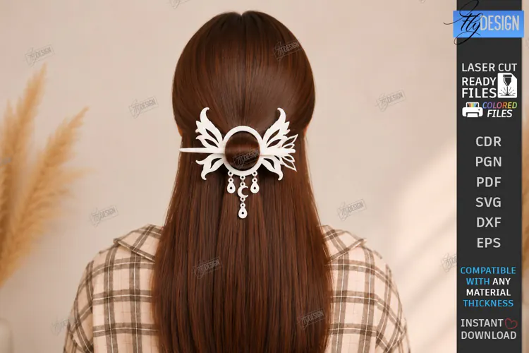 Hair Forks Laser Cut | Wooden Hair Pin | Hair Accessories