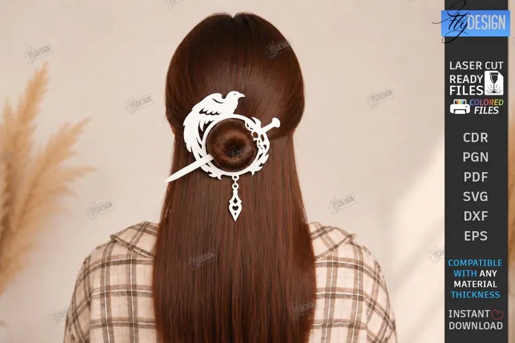 Hair Forks Laser Cut | Wooden Hair Pin | Hair Accessories