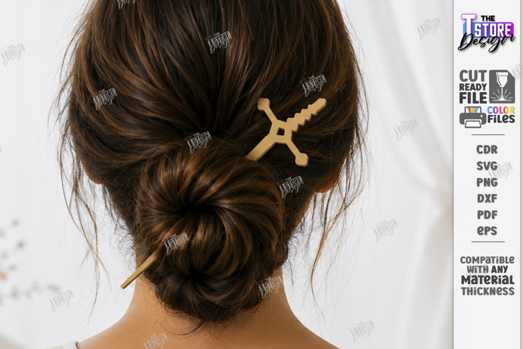 Wooden Hair Sticks and Pins Laser Cut | Wooden Accessories