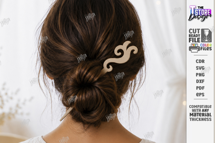 Wooden Hair Sticks and Pins Laser Cut | Wooden Accessories