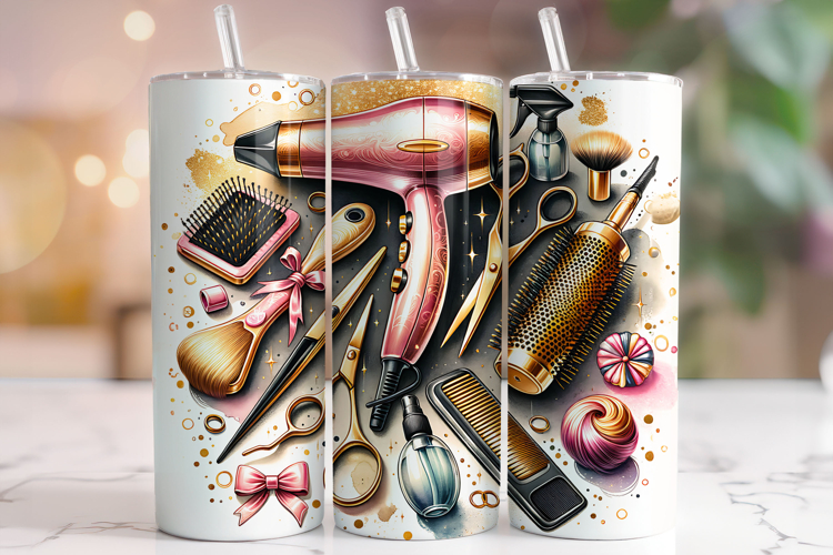 Hair Stylist Tumbler Wrap, Hairdresser Tumbler, Hair Hustler