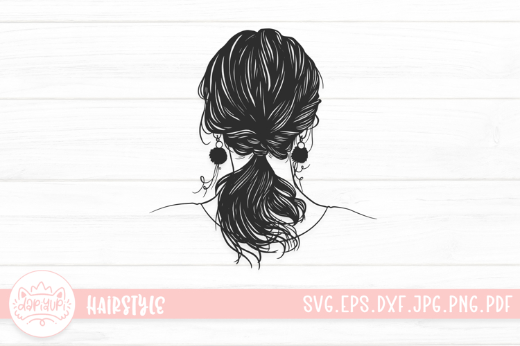 Messy Bun Clipart Image 6