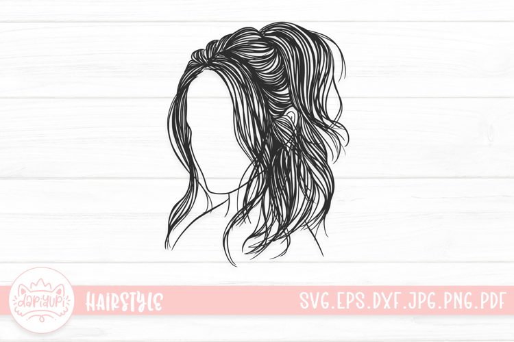 Messy Bun Clipart Image 7