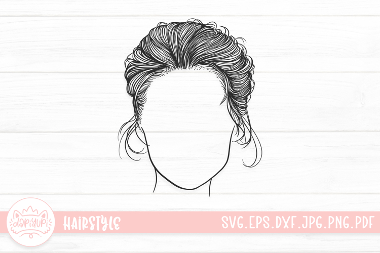 Messy Bun Clipart Image 6