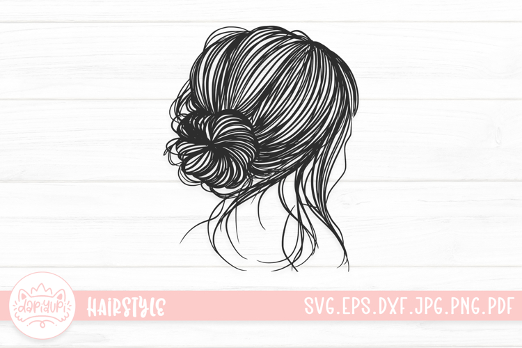 Messy Bun Clipart Image 5