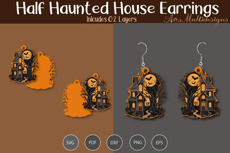 Haunted house Earrings