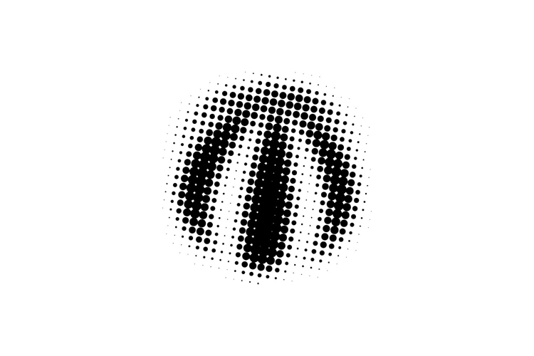 Halftone black and white element decoration vector