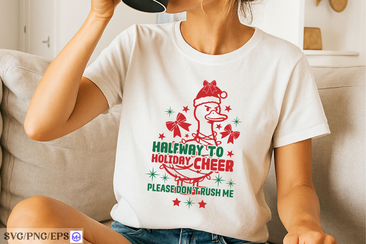 Halfway to Holiday Christmas SVG PNG T-shirt Design