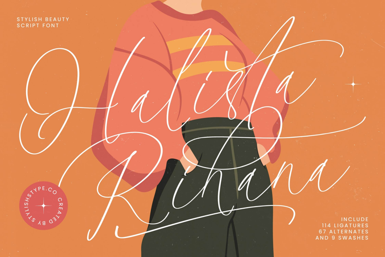 Halista Rihana - Stylish Beauty Script Font
