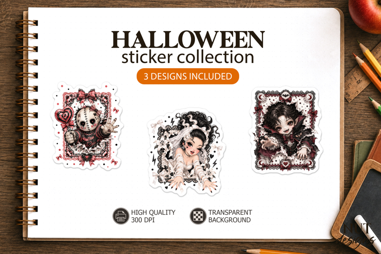Gothiccore Halloween Stickers Slasher Vampire Bride