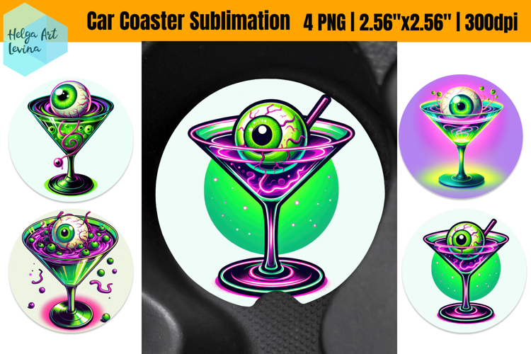 Halloween PNG | Car Coaster Sublimation
