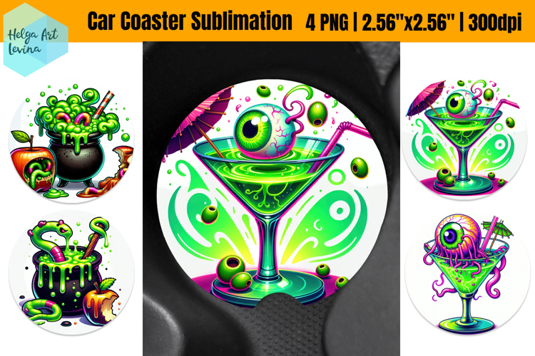Halloween PNG | Car Coaster Sublimation
