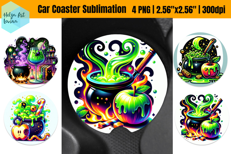 Halloween PNG | Car Coaster Sublimation