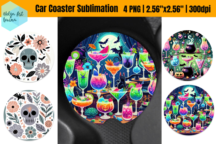 Halloween PNG | Car Coaster Sublimation