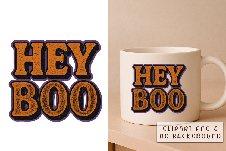 Hey Boo | Halloween Phrase PNG