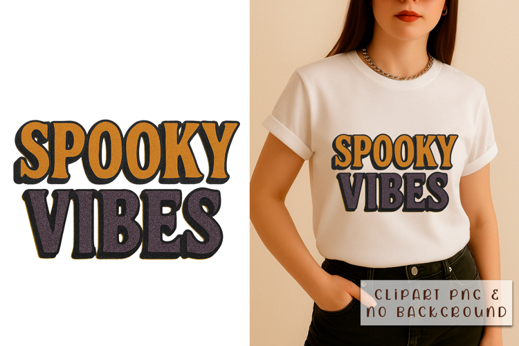 Spooky Vibes | Halloween Phrase PNG