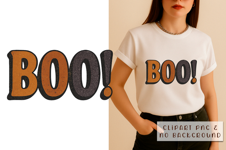 BOO! | Halloween Phrase PNG