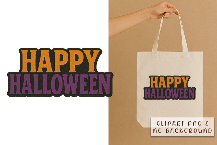Happy Halloween | Retro PNG Phrase