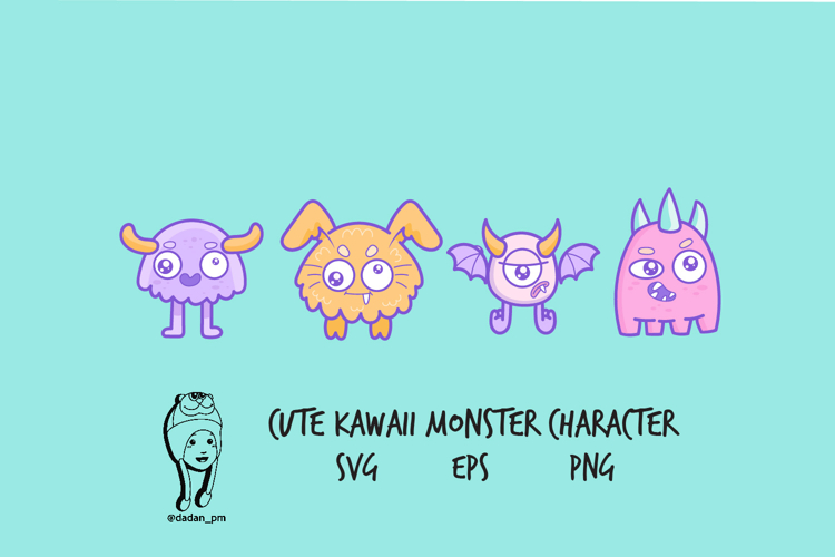 Cute Kawaii Monster Character Cartoon