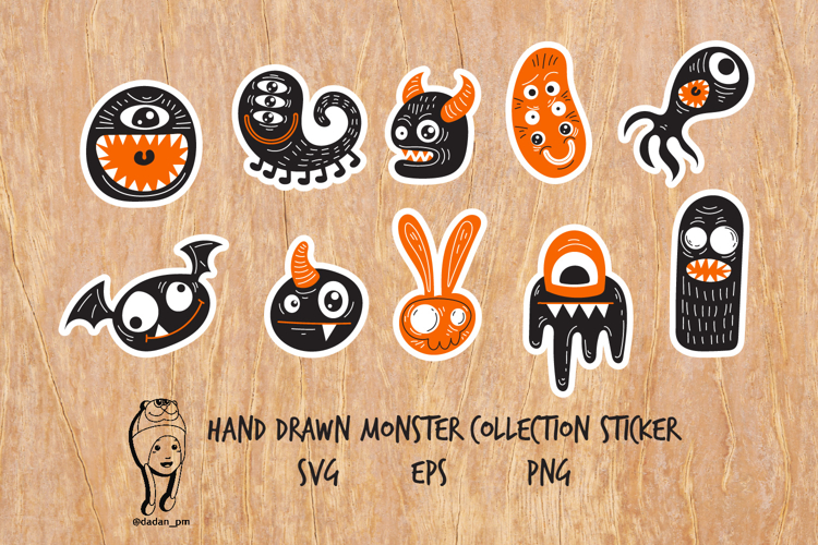 HAND DRAWN Monster Collection Sticker