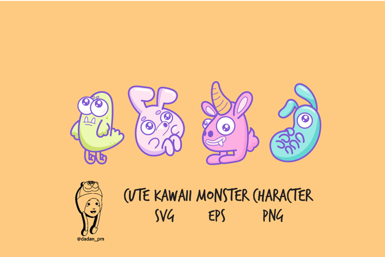 Cute Kawaii Monster Character Cartoon