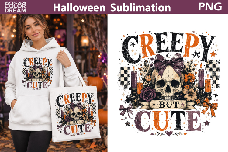 Creepy But Cute PNG | Halloween Skull Artwork