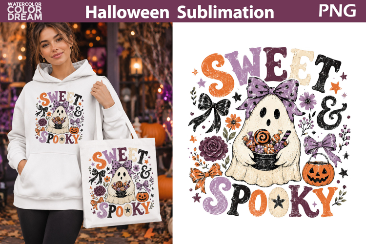 Sweet Spooky PNG | Ghost Halloween Sublimation Art