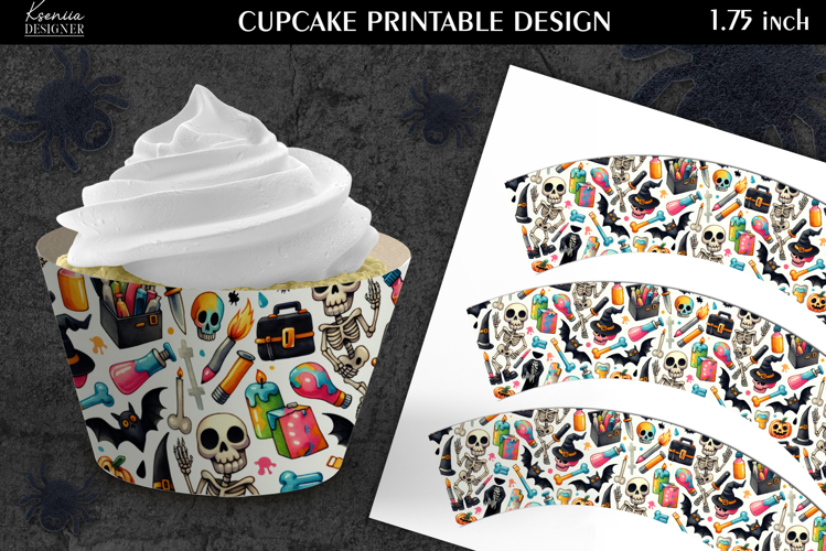 Printable Funny Halloween Cupcake Wrapper