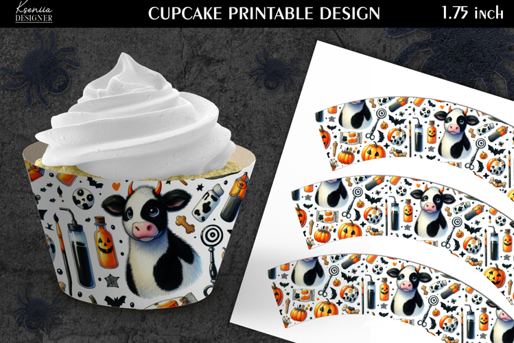 Printable Funny Halloween Cupcake Wrapper