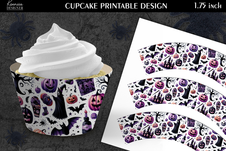 Printable Funny Halloween Cupcake Wrapper