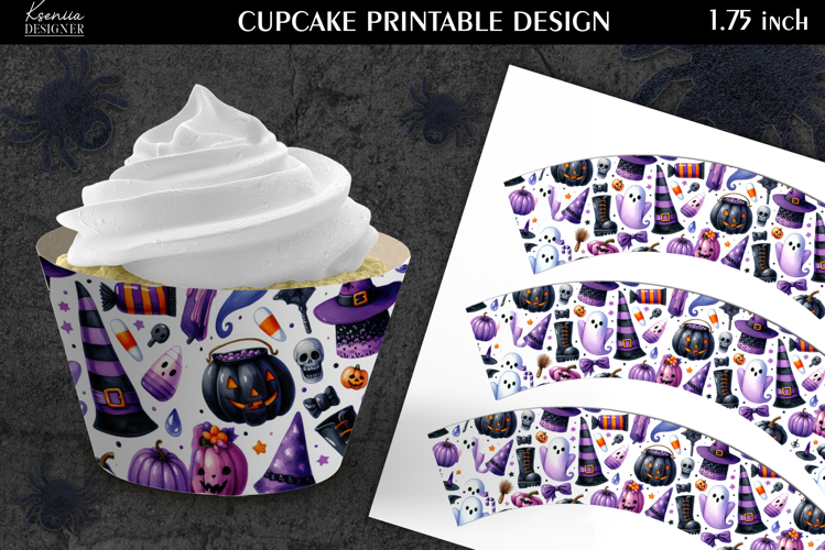 Printable Funny Halloween Cupcake Wrapper