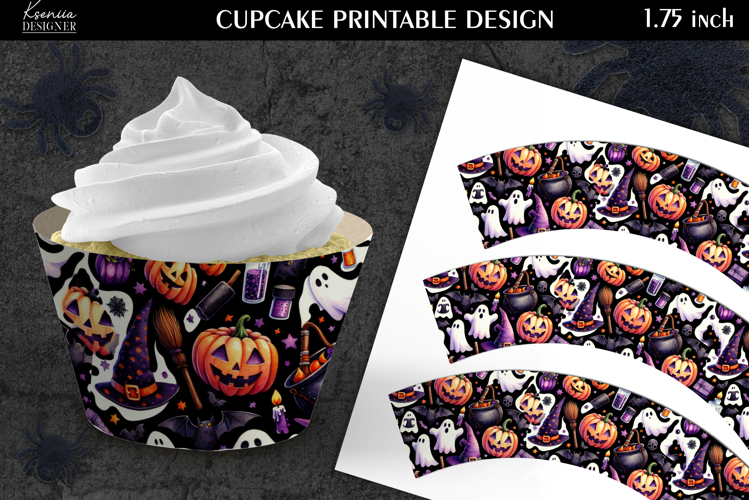 Printable Funny Halloween Cupcake Wrapper