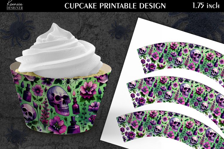 Printable Funny Halloween Cupcake Wrapper