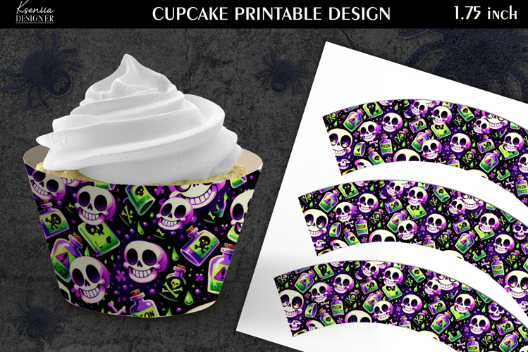 Printable Funny Halloween Cupcake Wrapper