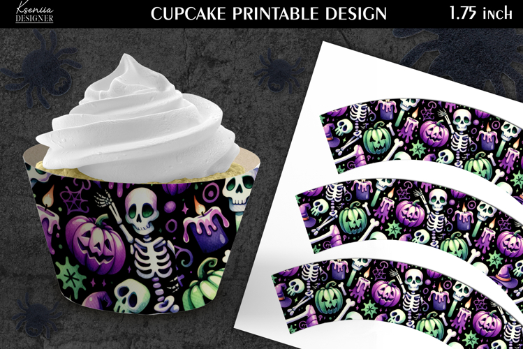 Printable Funny Halloween Cupcake Wrapper