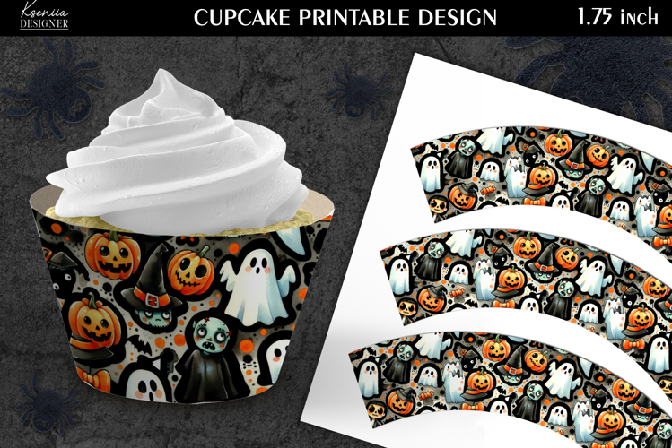 Printable Funny Halloween Cupcake Wrapper