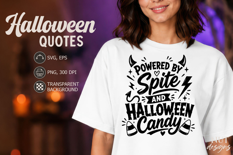 Sarcastic quotes Powered By Spite Funny Halloween SVG