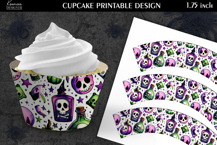 Printable Funny Halloween Cupcake Wrapper